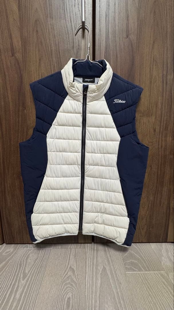 Titleist メンズ ベスト ゴルフウェア ネイビー ホワイトM・Titleist