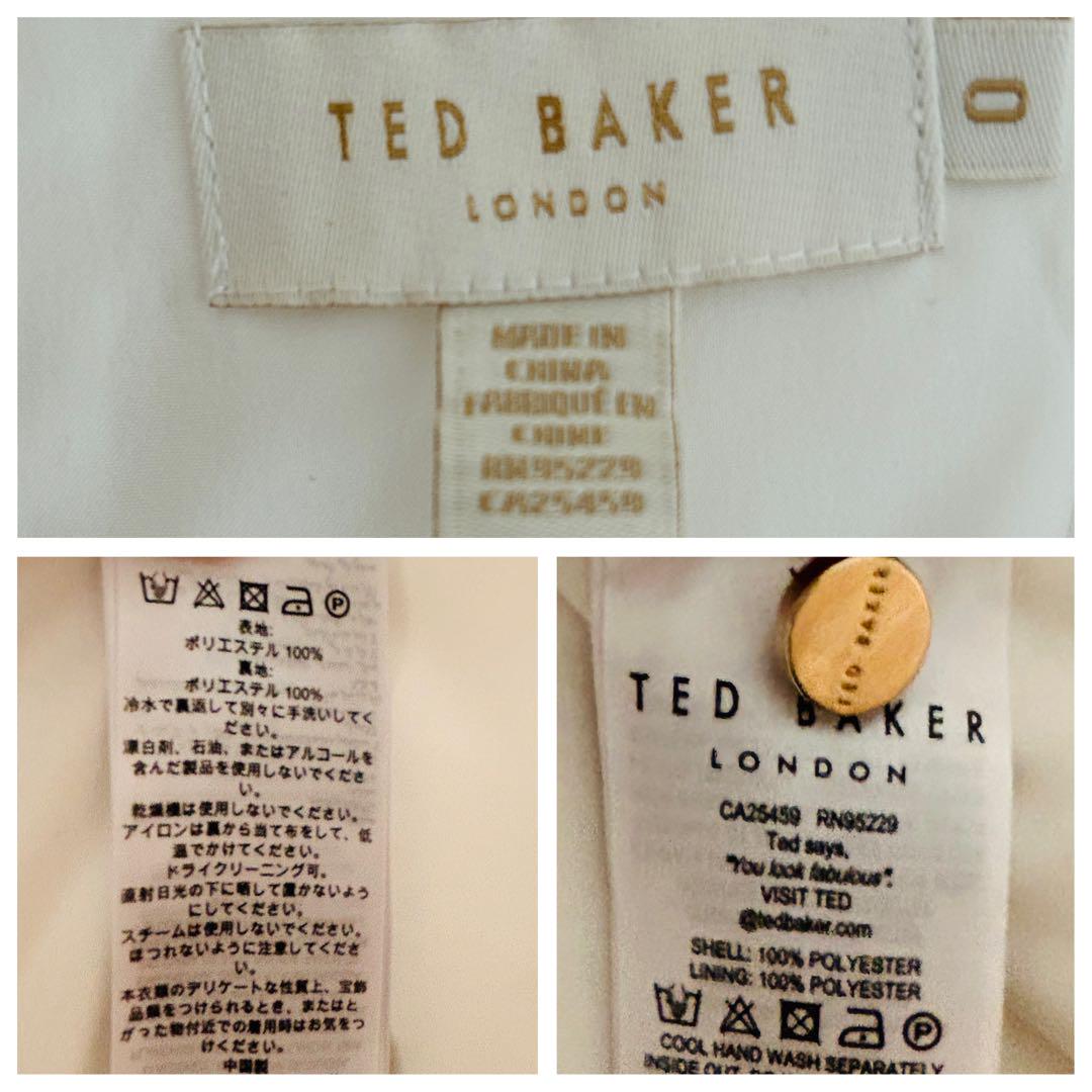 TED BAKER フラワープリントパフスリーブロングワンピース