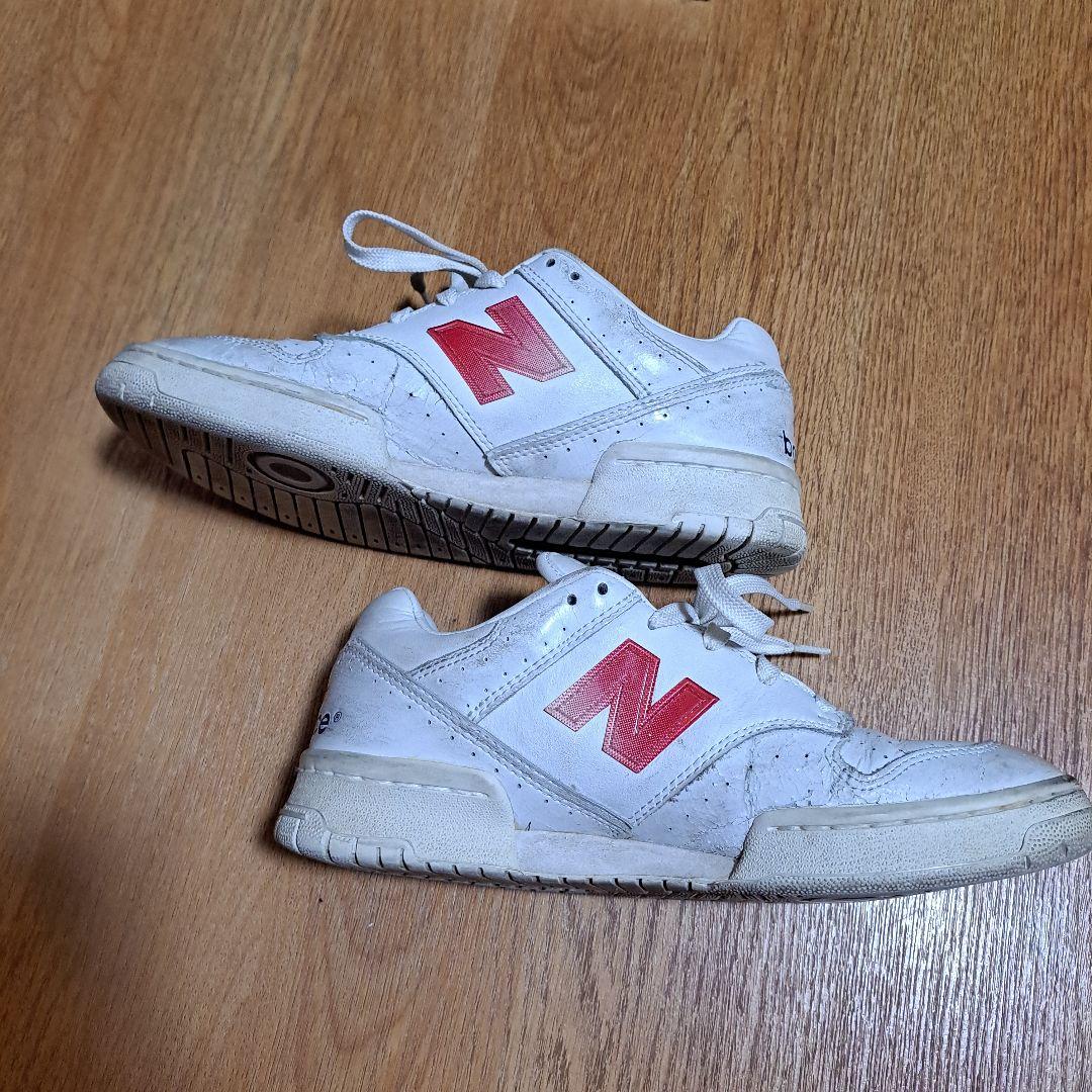New Balance スニーカー 428 ホワイト/レッド&グレー 25cm