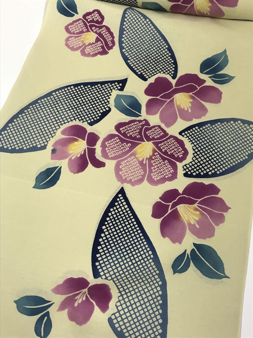 新品❤浴衣　反物「四季の花木染」 綿100%　定価25000円 tn-71400_a.jpg