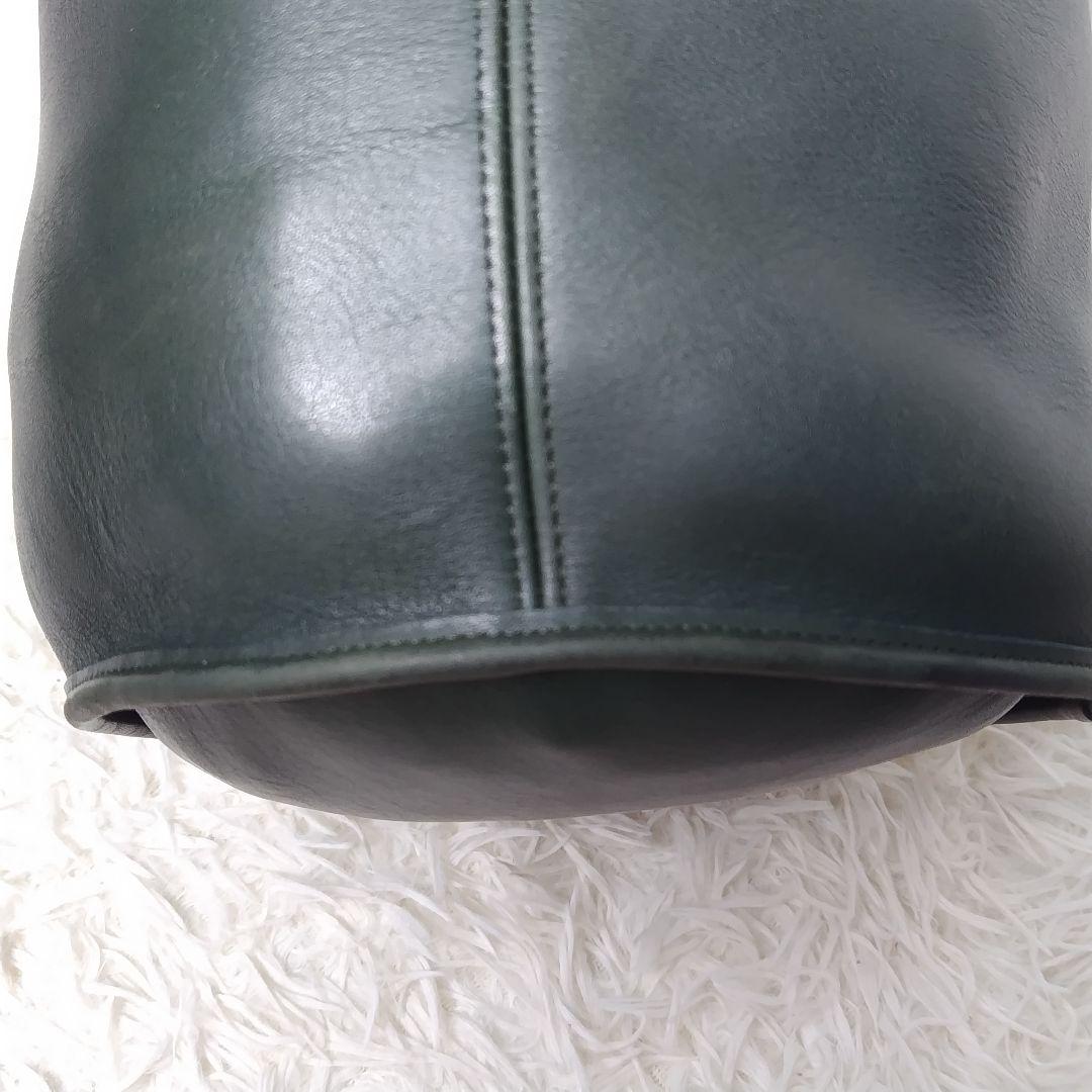 【希少カラー】オールドコーチ ワンショルダーバッグ バケツ型 オールレザー 緑