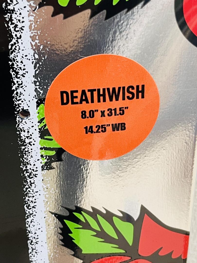 台湾製無地黒デッキテープ付き DEATHWISH　デスウィッシュ 8.0デッキ