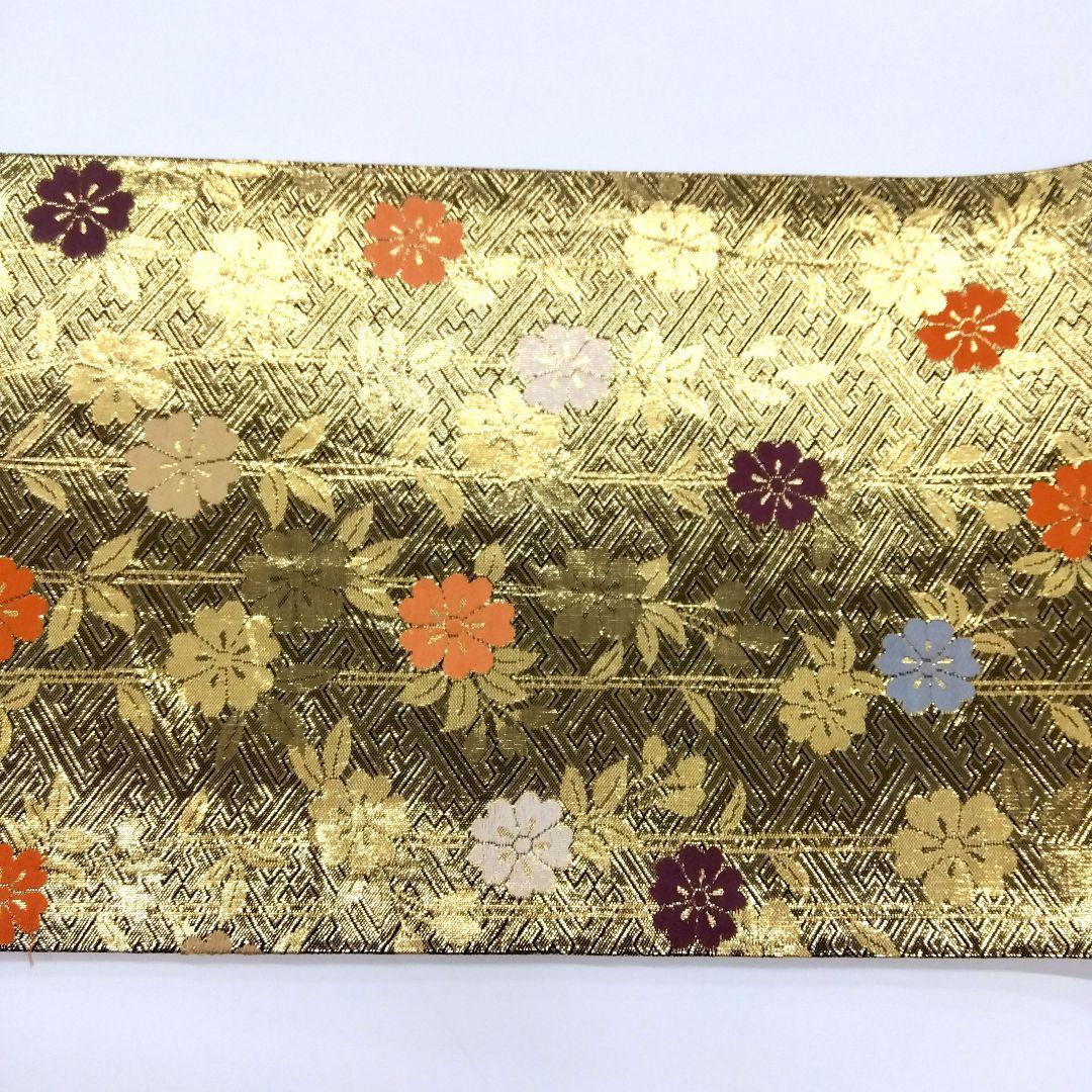 袋帯 全通 鳳凰 糸巻き 枝垂れ桜 リバーシブル 24M585f