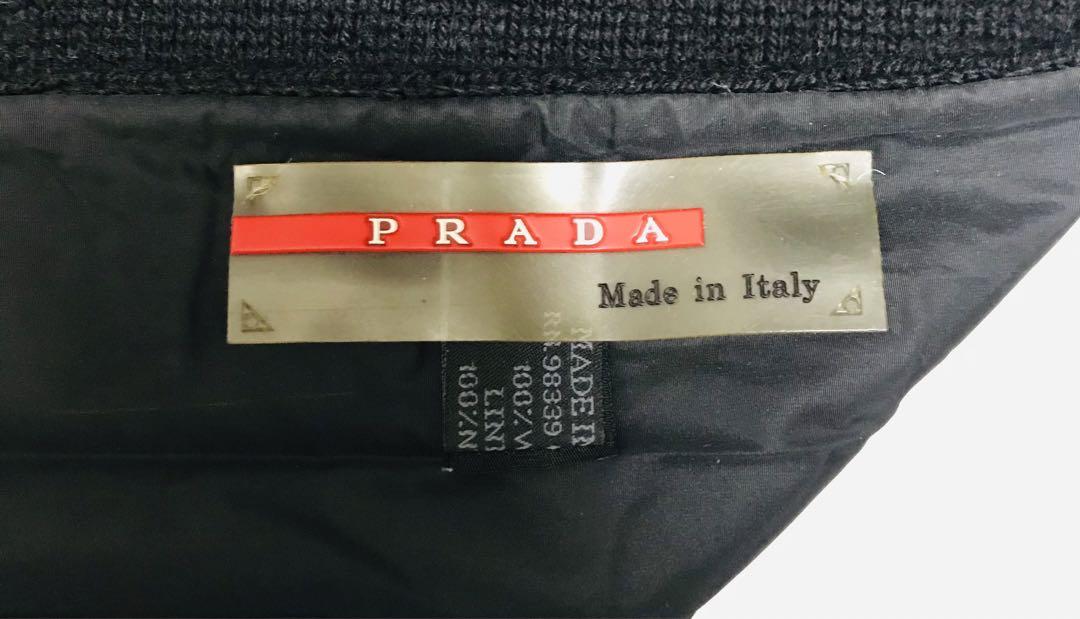 プラダスポーツ　PRADA SPORT マフラー　ポケット付き　黒