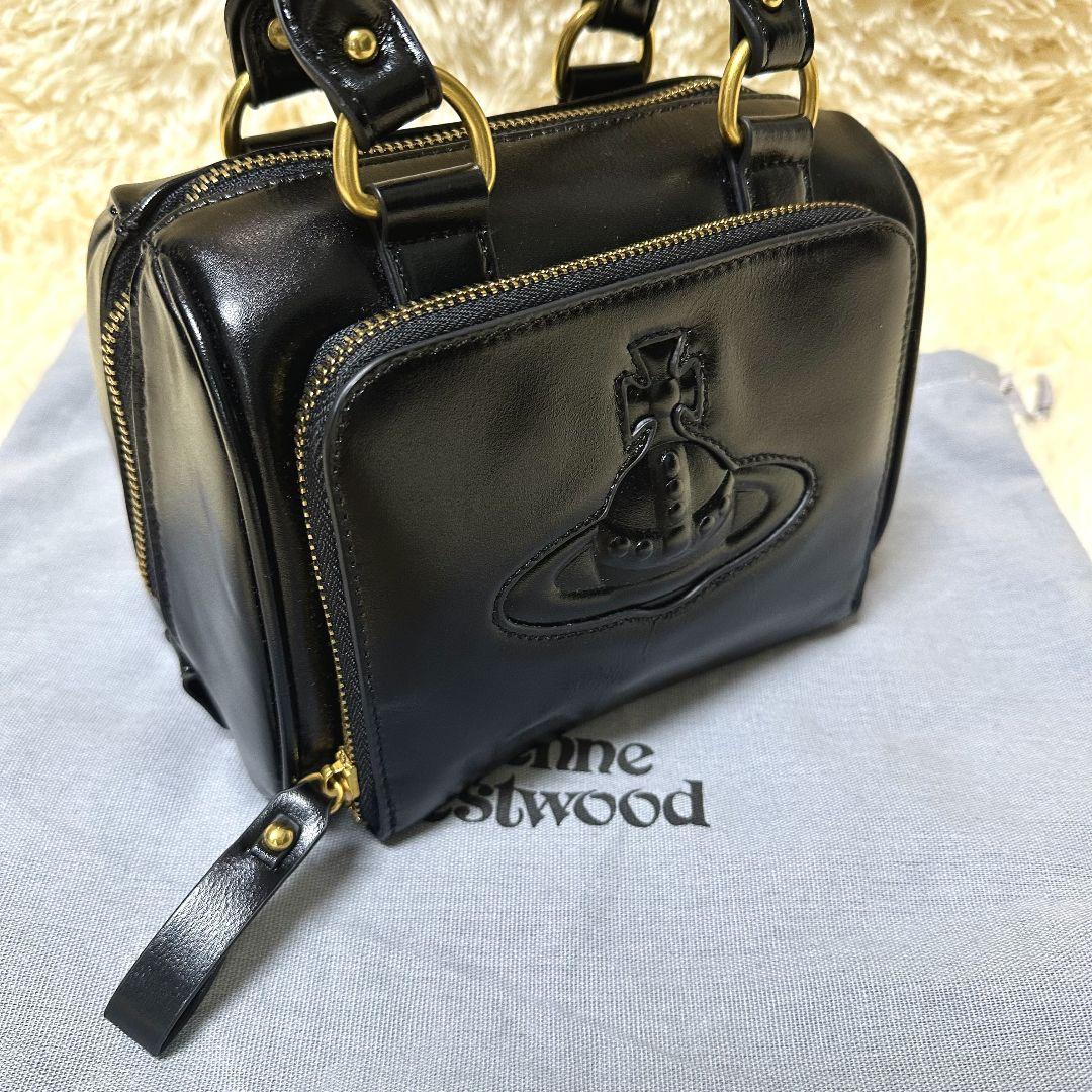 Vivienne Westwood ハンドバッグ オイルワックスレザーブラック