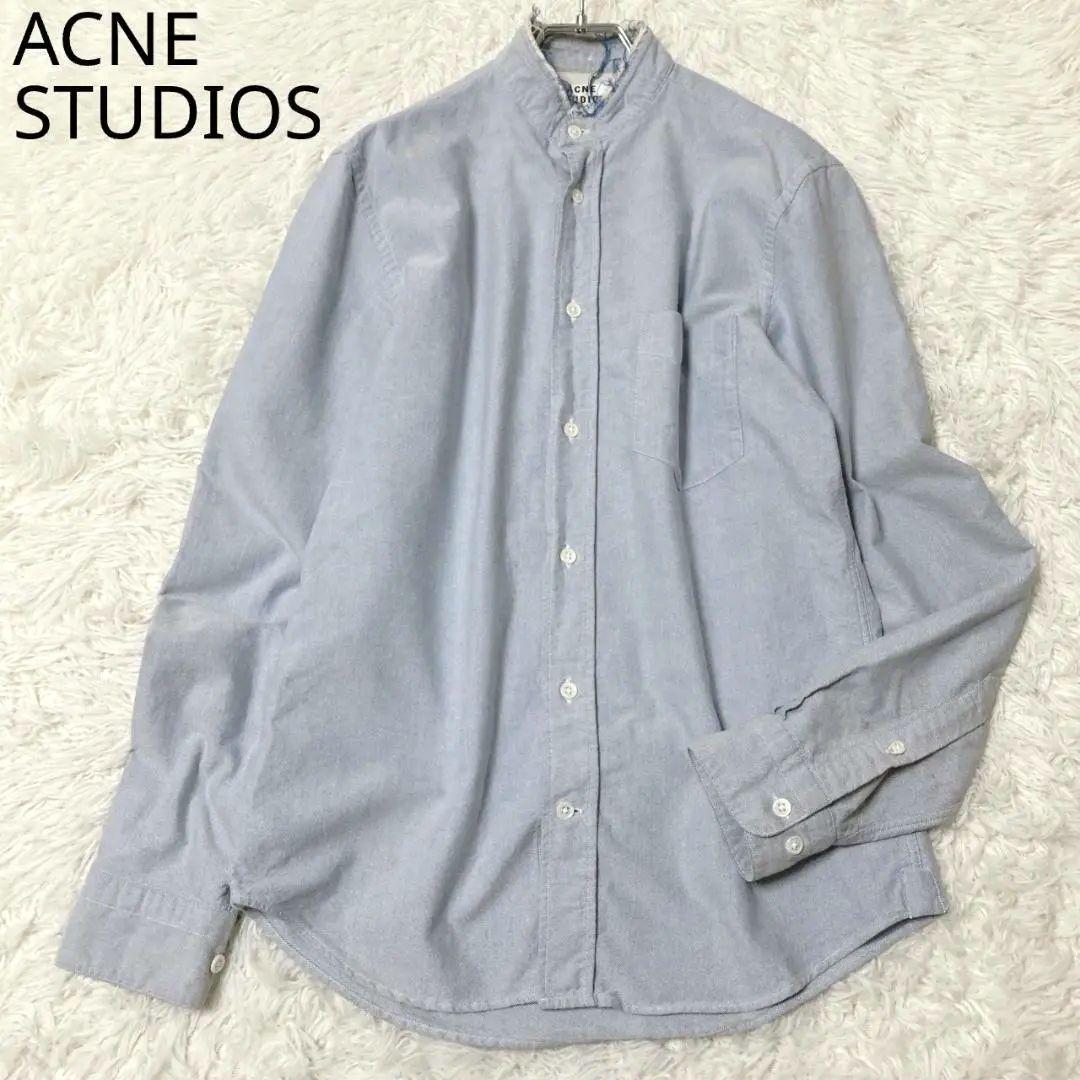 アクネストゥディオズ 長袖シャツ バンド ロゴ ブルー カジュアル 春秋XS SS Acne Studios