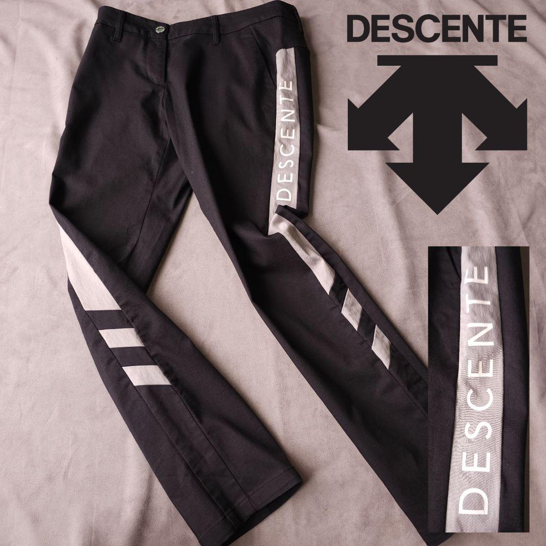 coco 中古 デサントゴルフ DESCENTE GOLF レディース パンツ M 黒 ストレッチ サイドライン coco 中古 デサントゴルフ DESCENTE GOLF レディース パンツ M