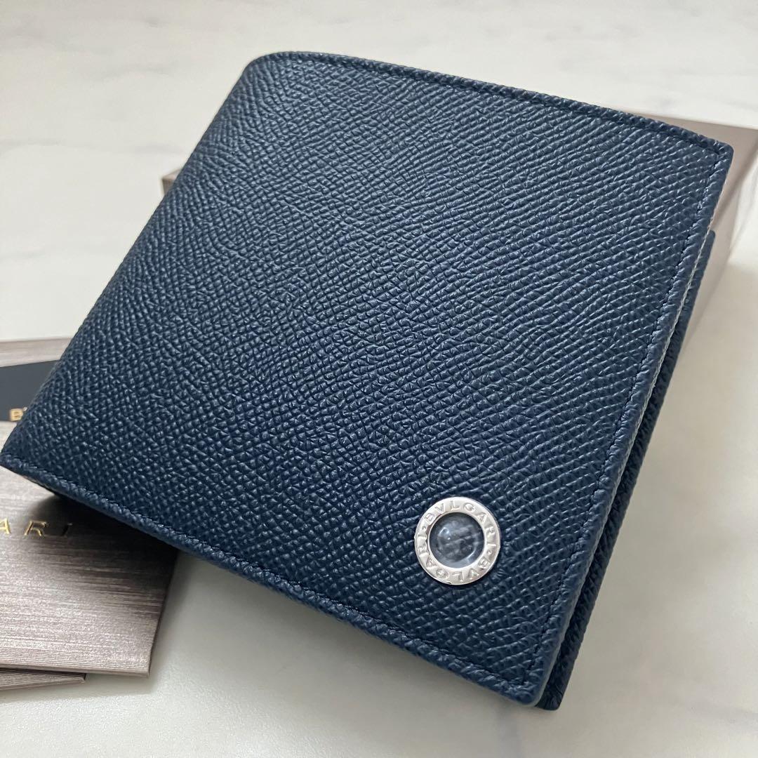 【新品】BVLGARI✨ブルガリ　折財布　財布　サークルロゴ