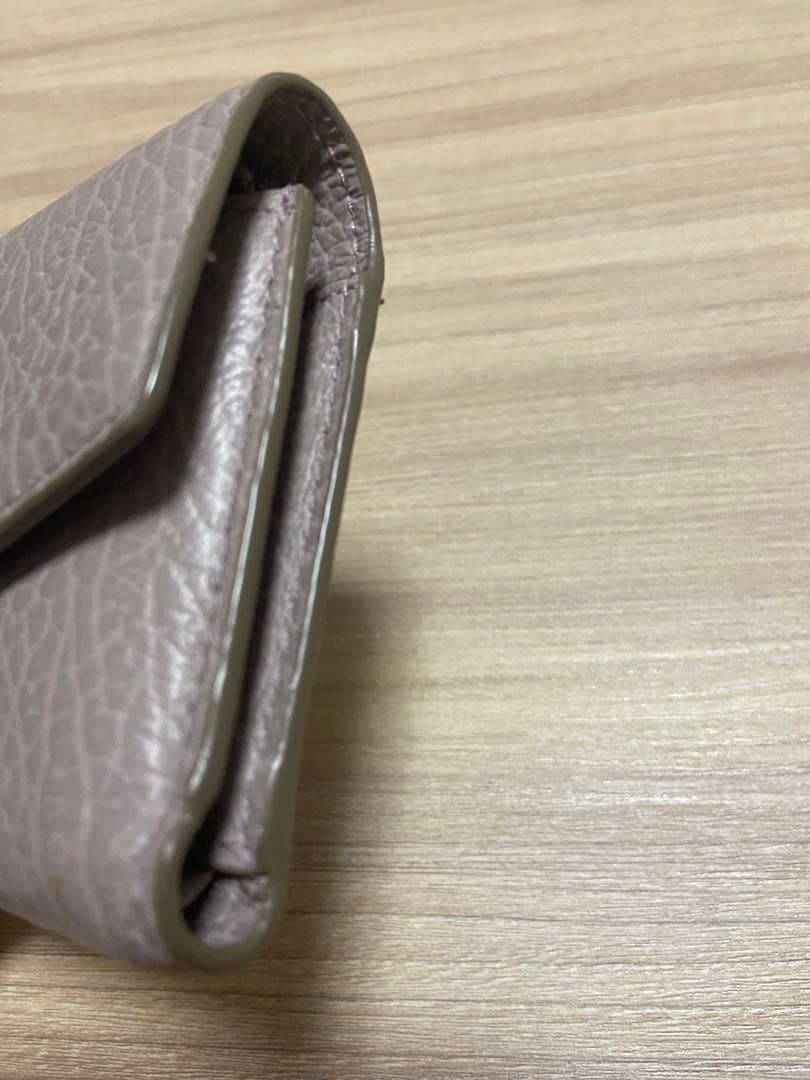 メゾンマルジェラ 三つ折財布 ピンクベージュ メゾンマルジェラ 三つ折財布 ピンクベージュ