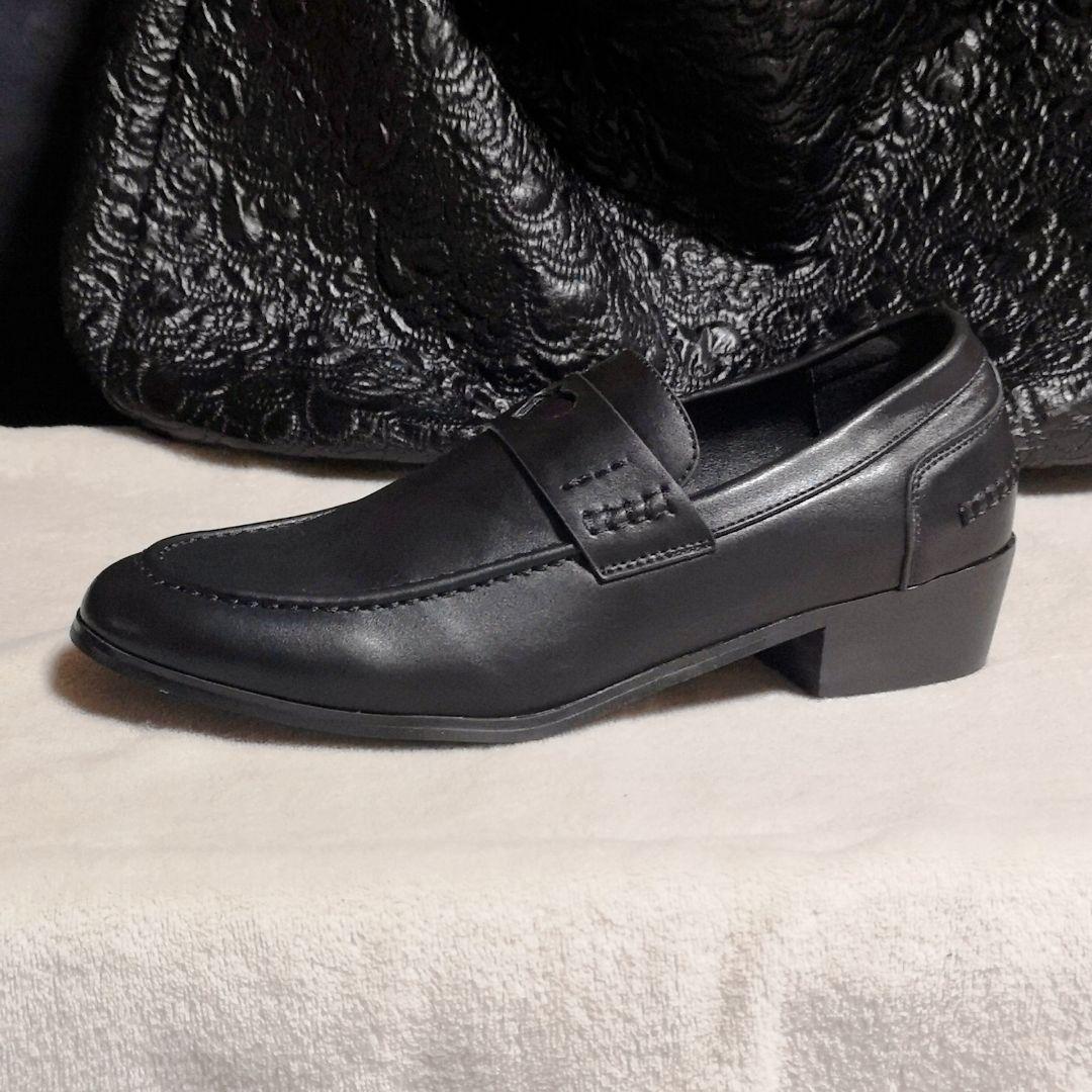 靴 GIDEAL. heart shaped loafer black 43