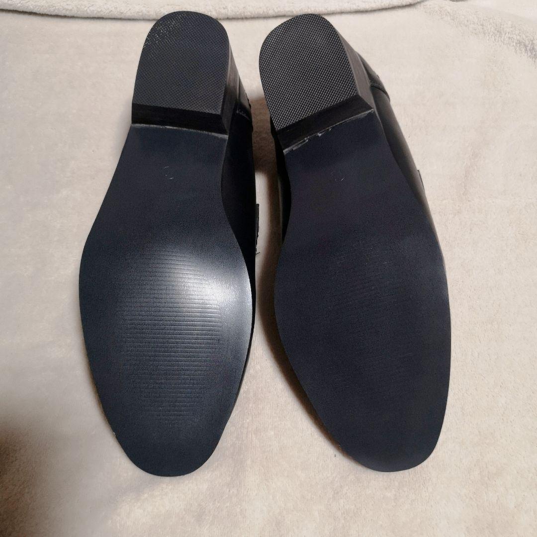 靴 GIDEAL. heart shaped loafer black 43