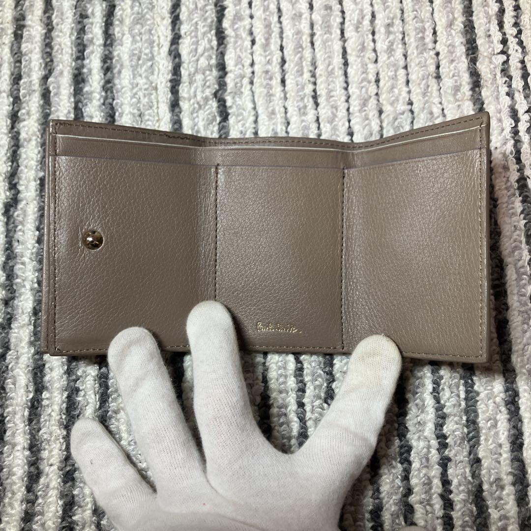 希少 黒入荷！ 未使用品】ポールスミス 三つ折り財布 コントラストエッジ スパイク・シューズ