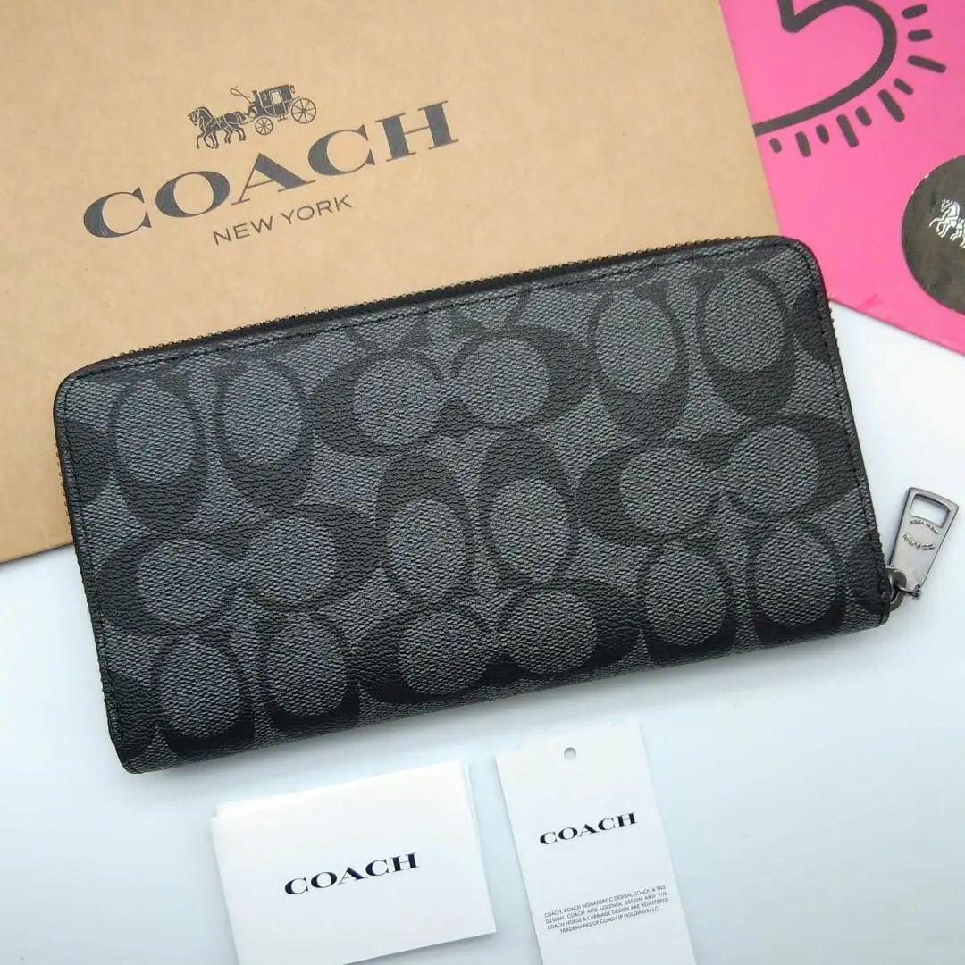 新品　COACH　長財布　メンズ　シグネチャー
