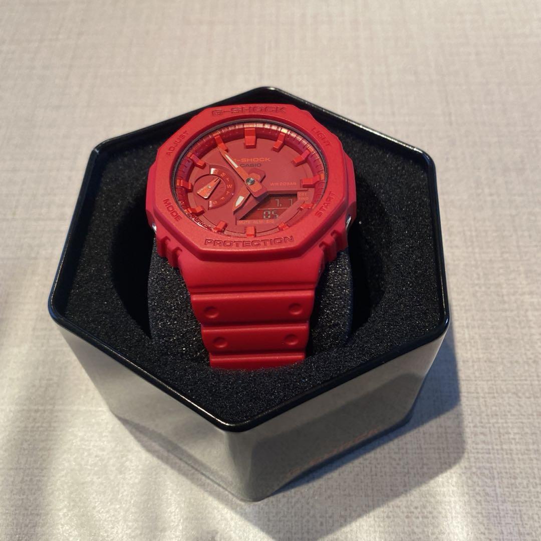 G-SHOCK デジタル腕時計 レッド - メルカリ
