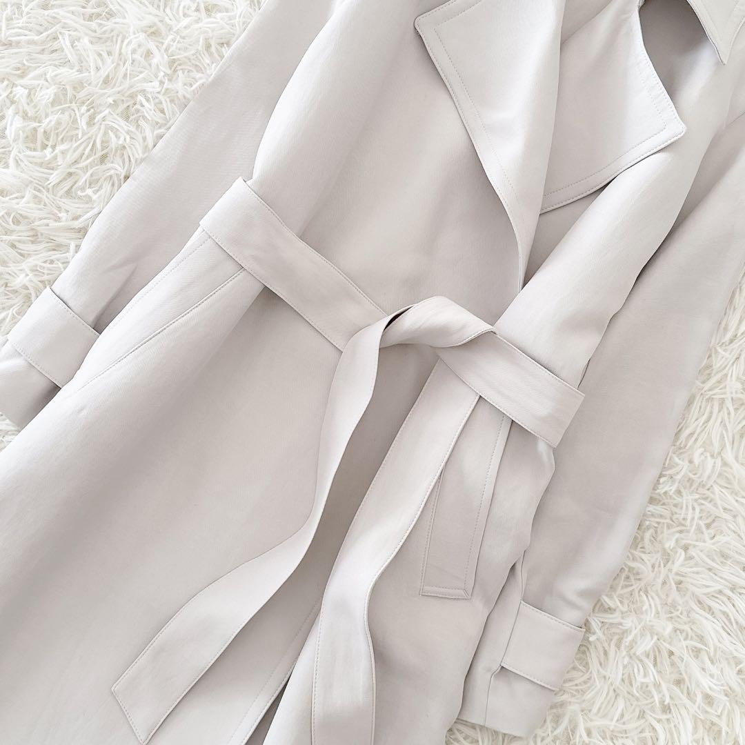極美品✨23SS 23区 ライトトレンチコート ロング ベルト ベージュ 32
