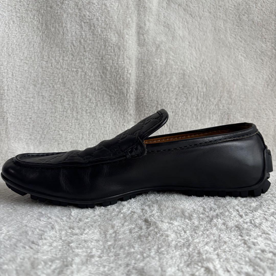 GUCCI グッチ GG柄 ドライビングシューズ　スリッポン　27㎝　ブラック