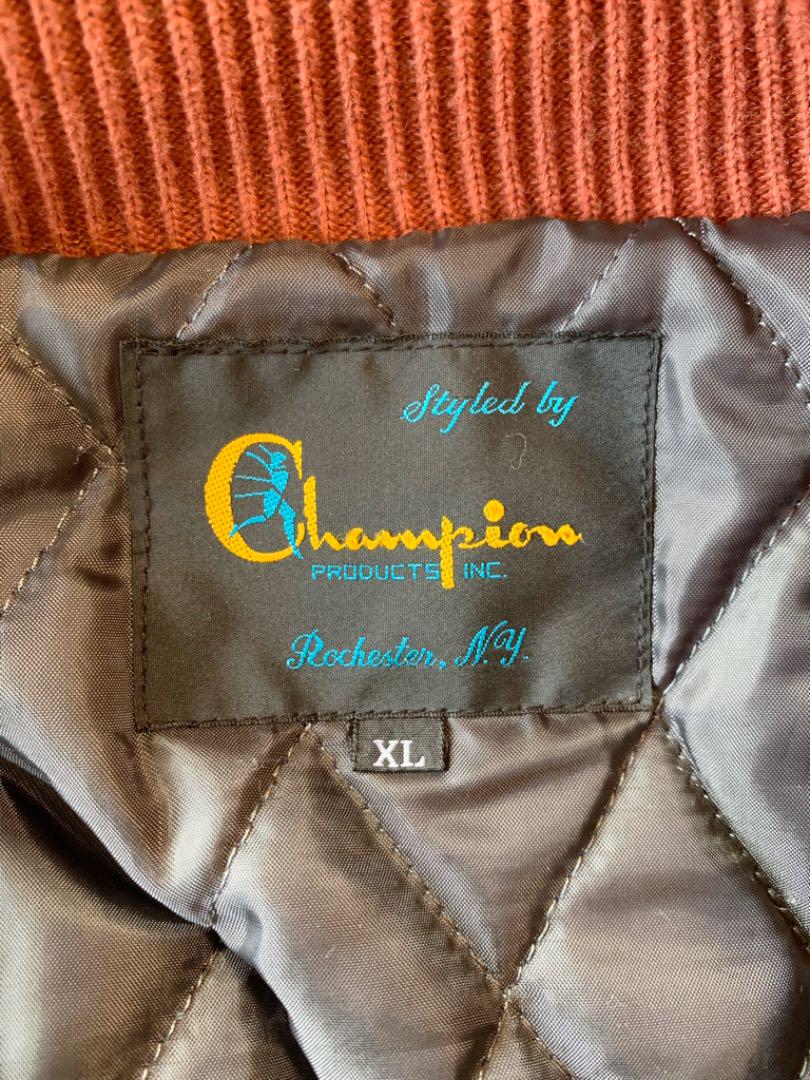 チャンピオン スタジャン champion レザー 牛革 希少 美品