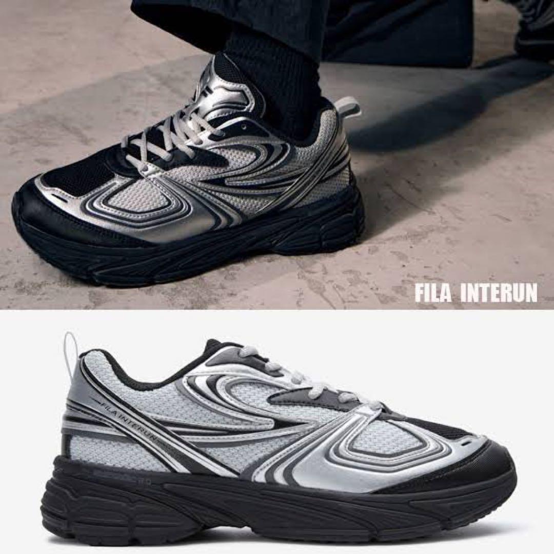 FILA☆INTERUN☆兼用☆BLACK/BLACK/SILVER 靴