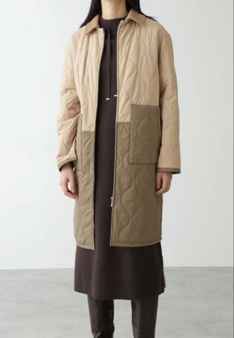 【新品タグ付き】ヒューマンウーマン　微起毛コート ベージュ　カーキ