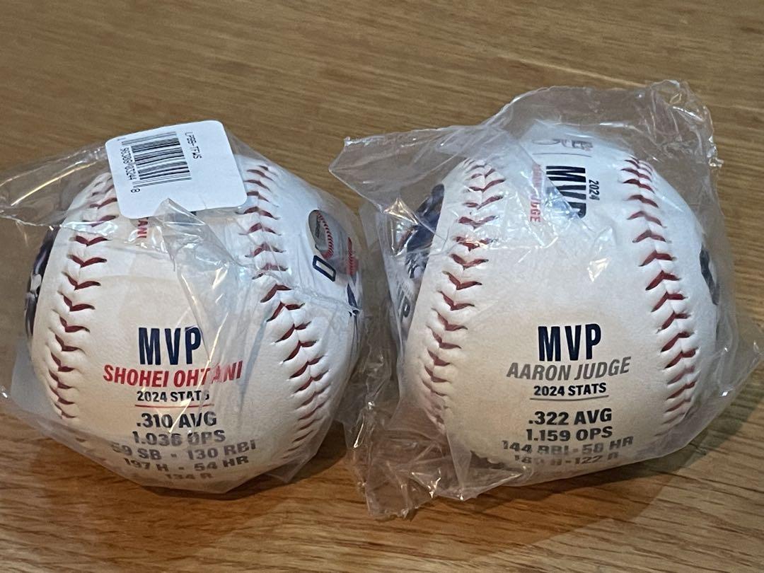 【新品】2024 MLB MVP 大谷・ジャッジ レプリカサインボールセット