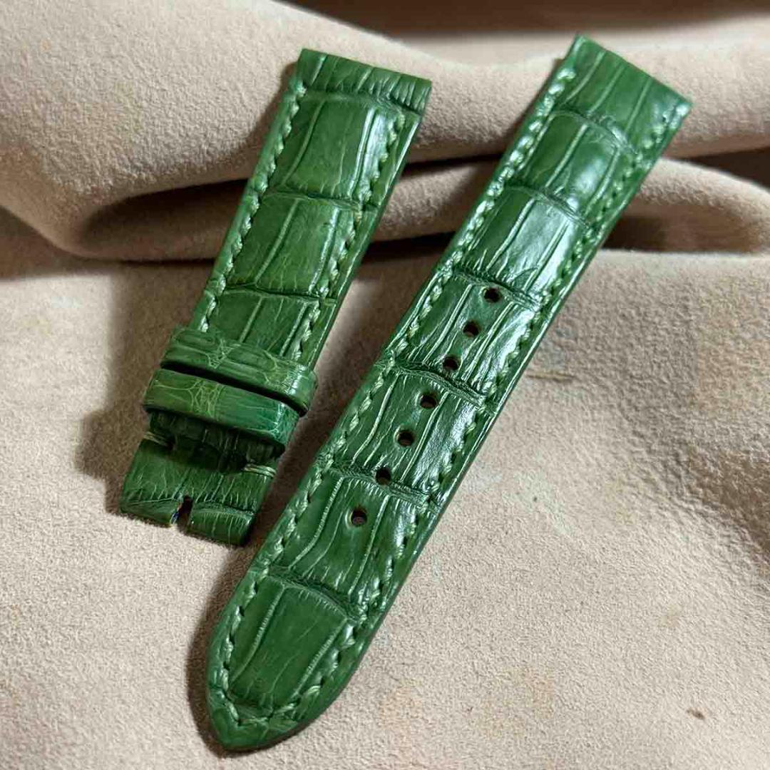cro-1636 クロコダイル レザー 腕時計 ベルト トープ/マット