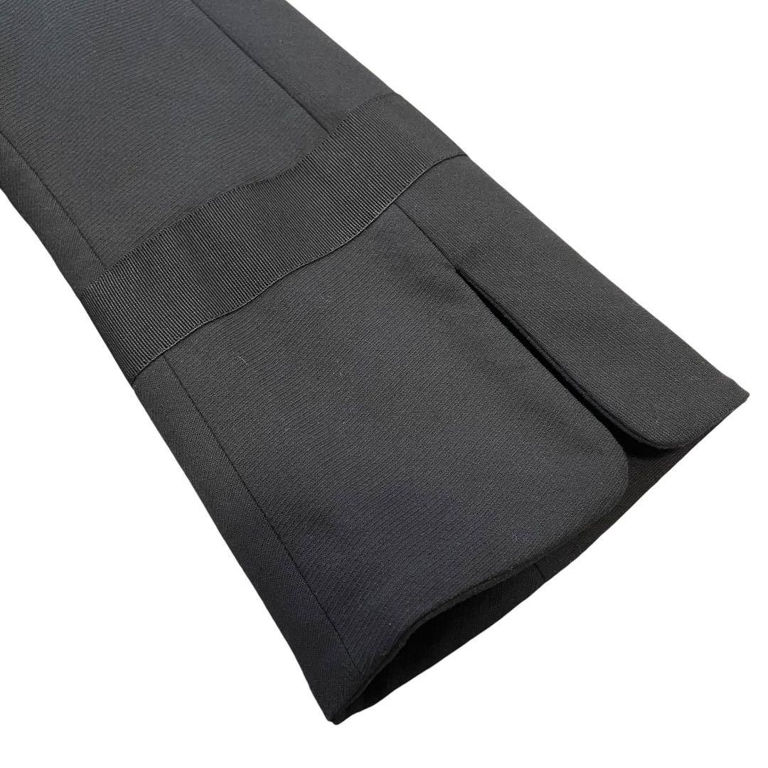 【極美品】HERNO ノーカラーコート 金ダブルジップ サイズ42 黒