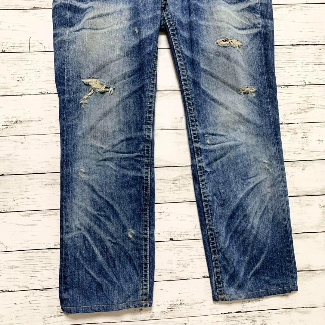 LOLITA JEANS デニムパンツ ジーンズ 刺繍 ダメージ 派手 【M