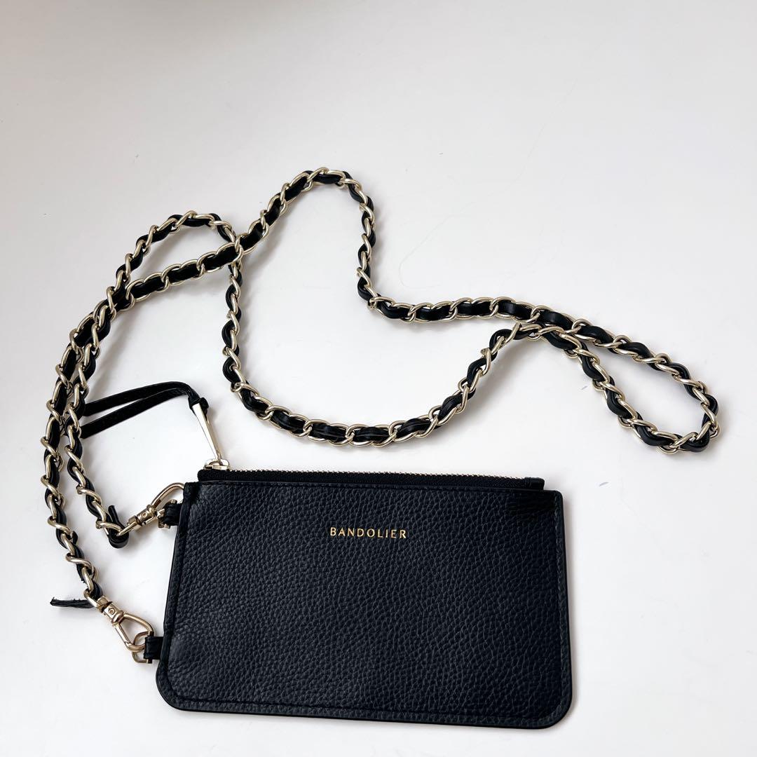 BANDOLIER バンドリヤー　ショルダーバッグ　チェーン　レザー　ブラック