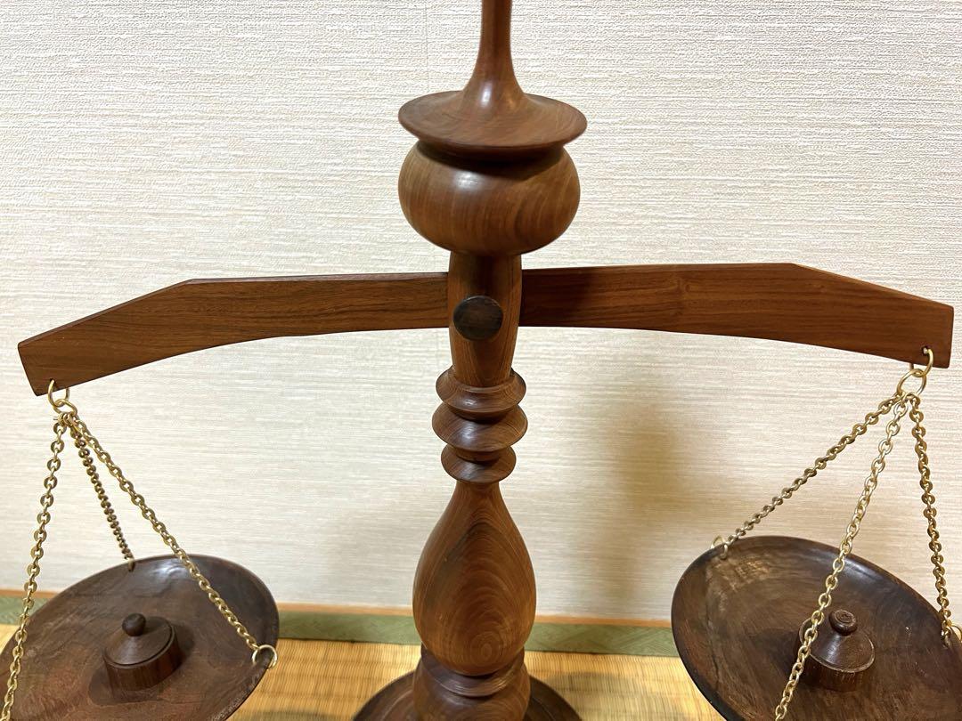 天秤 アンティーク雑貨 レトロ 木製 クラッシック 秤 測り 古道具