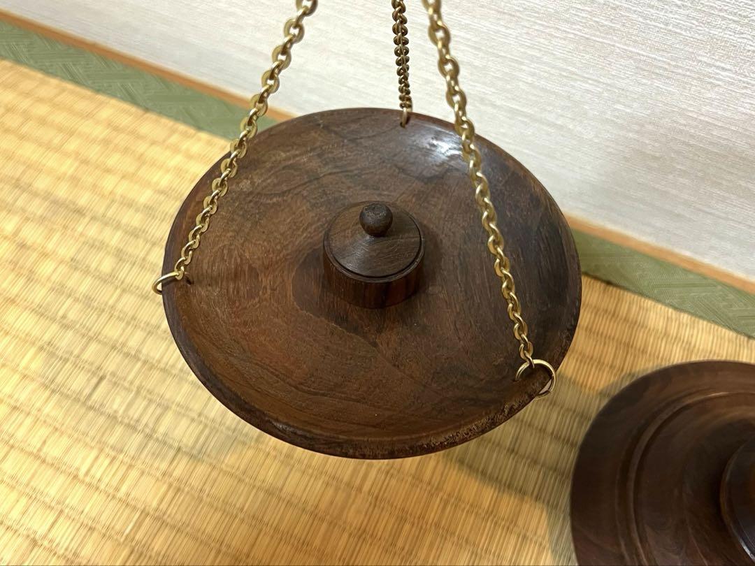 天秤 アンティーク雑貨 レトロ 木製 クラッシック 秤 測り 古道具