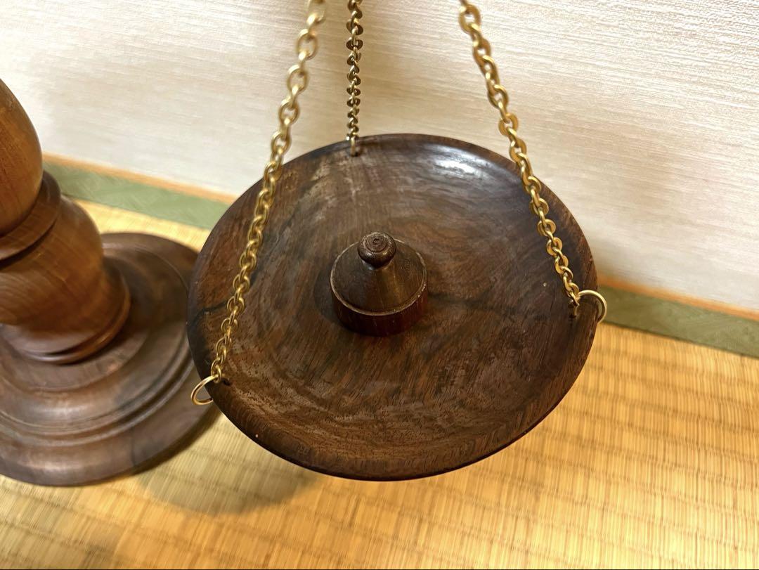 天秤 アンティーク雑貨 レトロ 木製 クラッシック 秤 測り 古道具