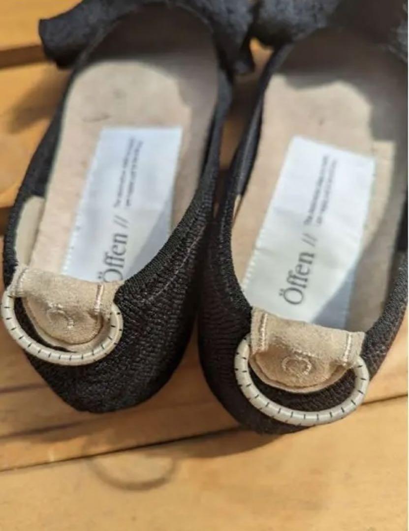 美品 offen オッフェン　pointed FRIN BLACK 36