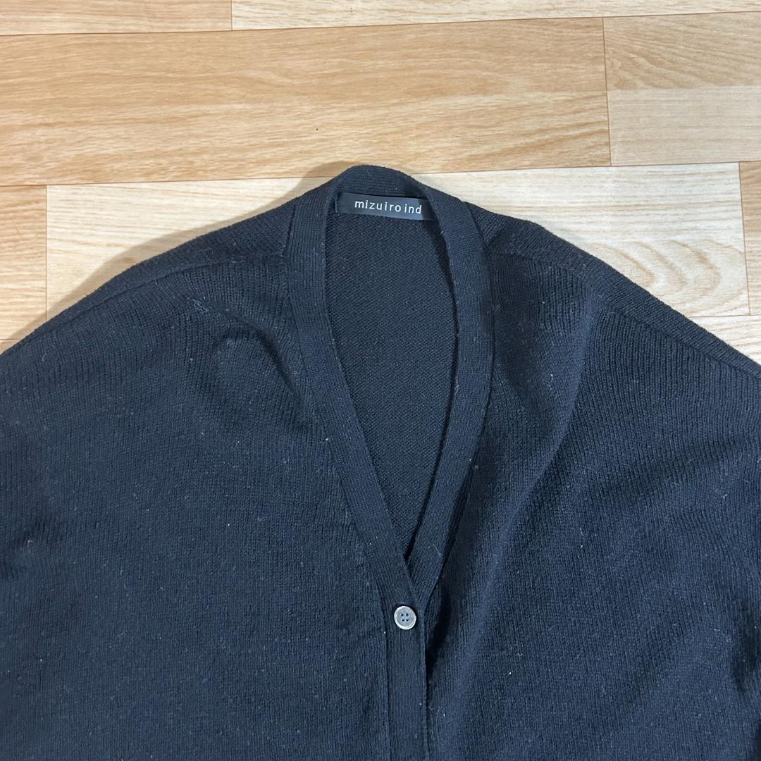 mizuiro ind ミズイロインド カーディガン 黒 XXL 毛100%