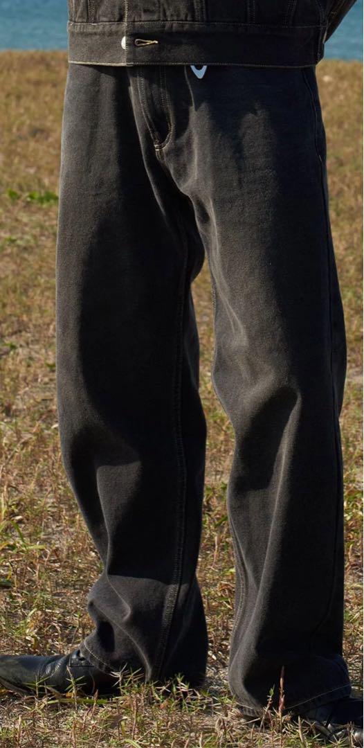 パンツ belvet Washed Black Denim Set up / Pants