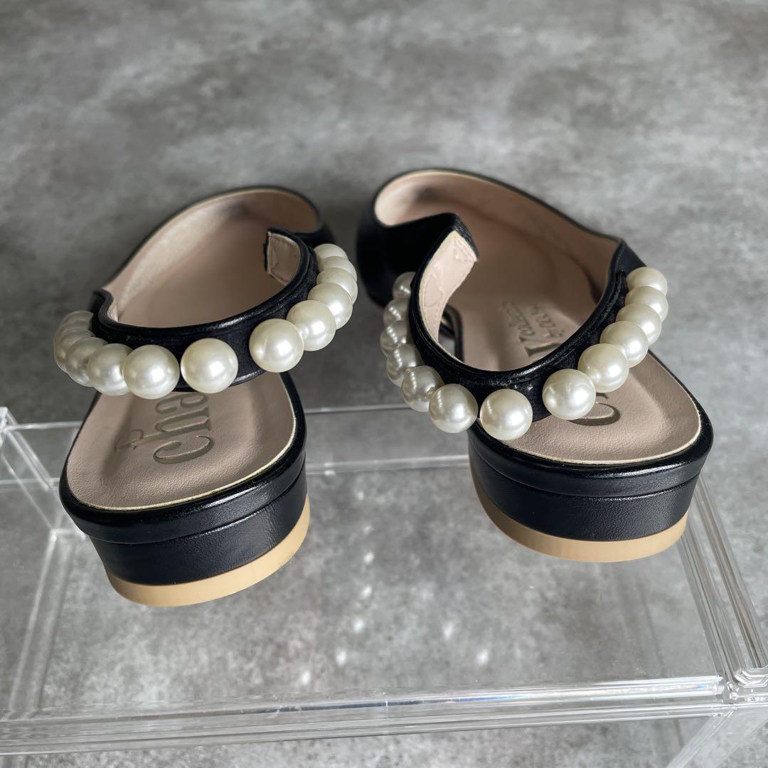 新品】DIANAダイアナ chayコラボ パールサンダル Lサイズ