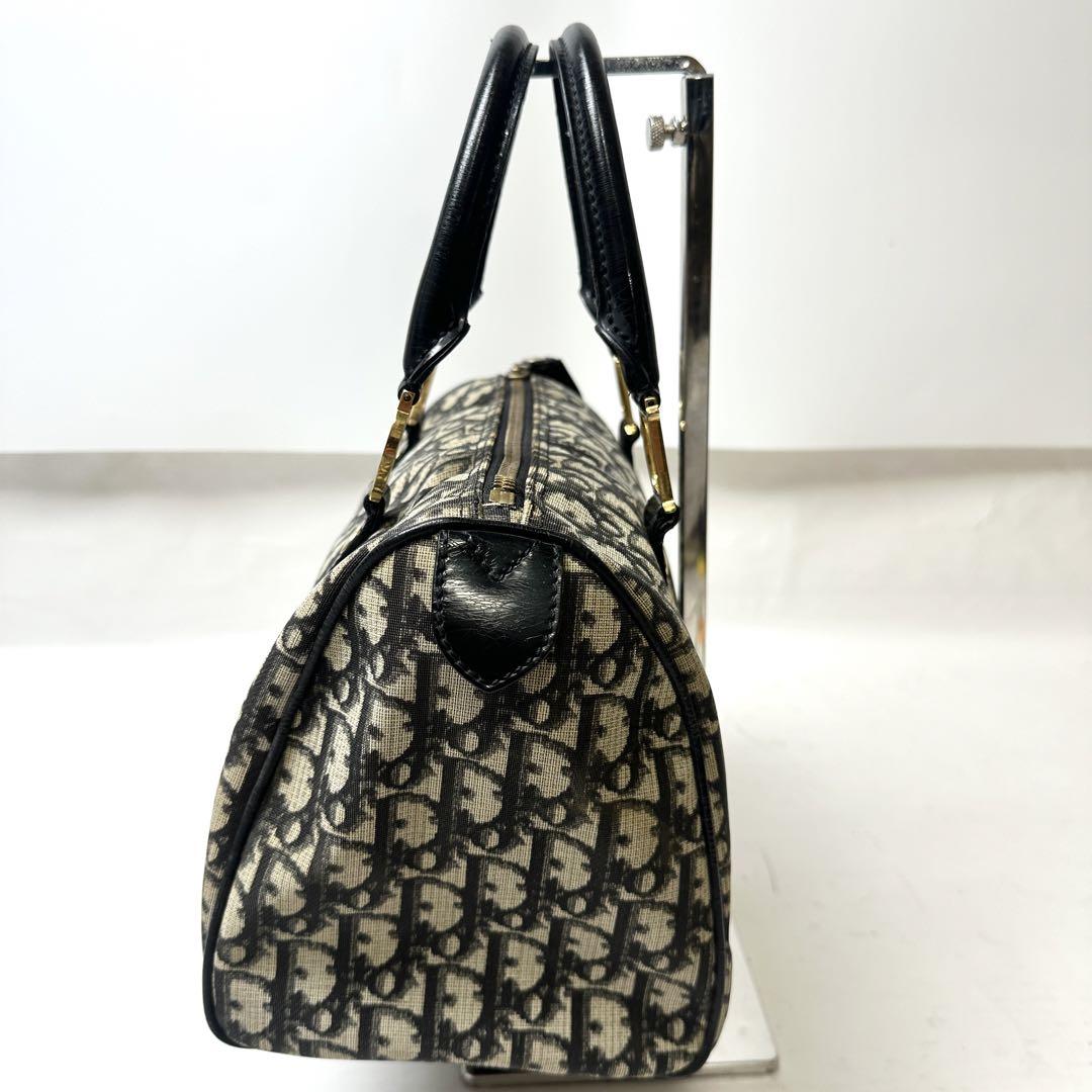 Dior トロッター　ハンドバッグ　ミニボストン　D金具　PVC ネイビー
