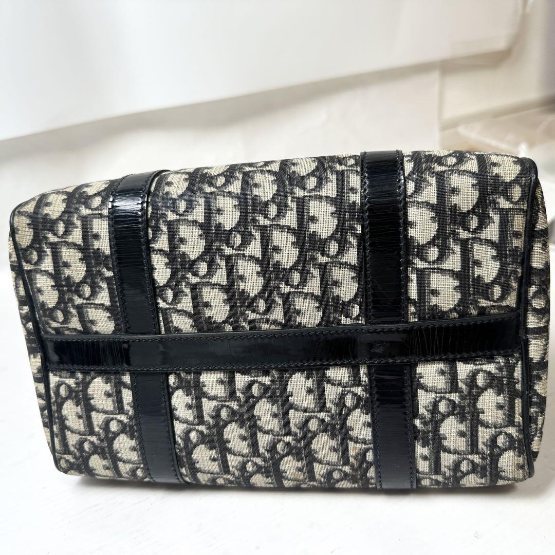 Dior トロッター　ハンドバッグ　ミニボストン　D金具　PVC ネイビー