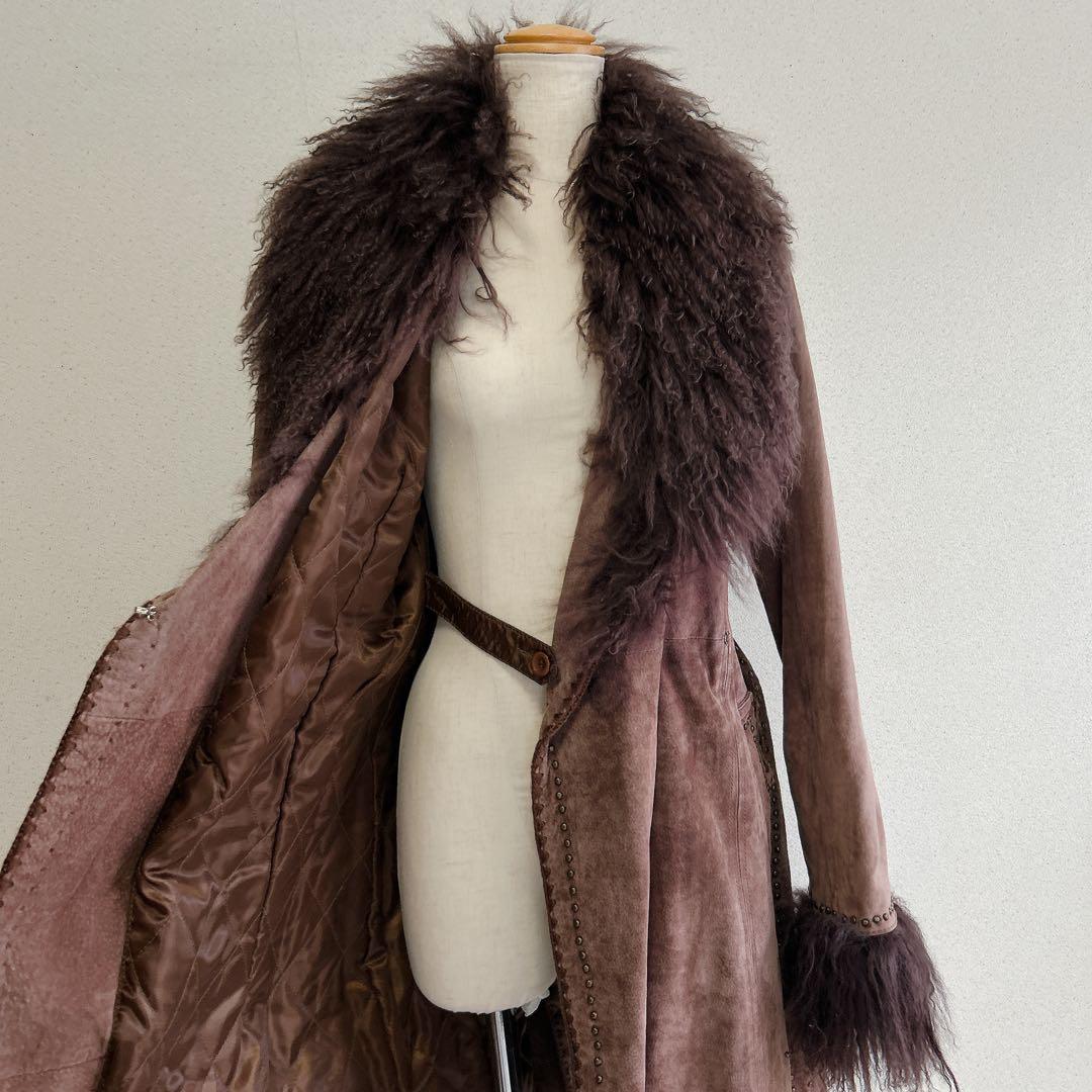 CECIL McBEE セシルマクビー　ボリュームファーリアルレザーコート