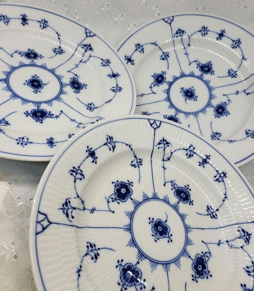 3枚✨ロイヤルコペンハーゲン✨ブルーフルーテッド プレイン プレート大皿