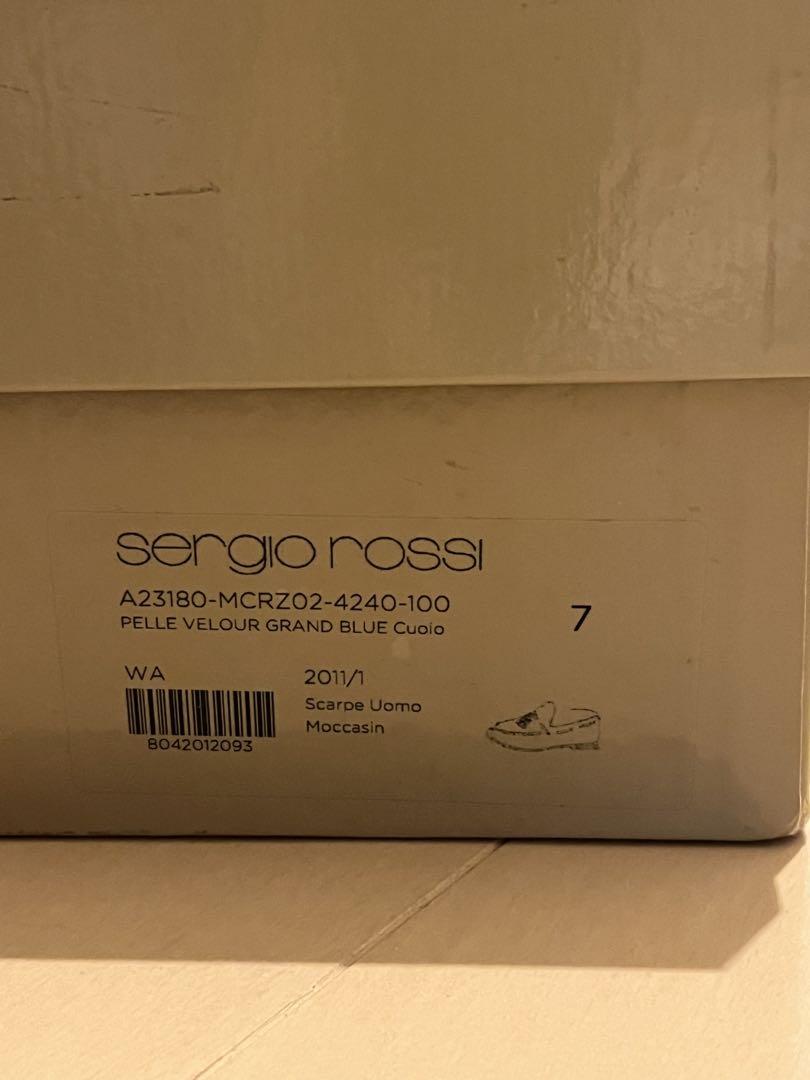 Sergio rossi ネイビースウェード リボンローファー 7 画像6