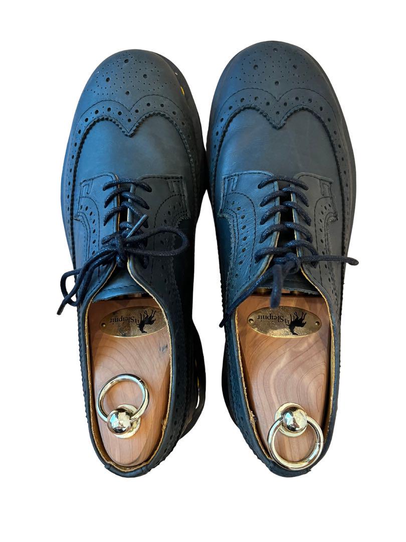 【美品】Dr.Martens ネイビーレザー ブローグシューズ(26cm)