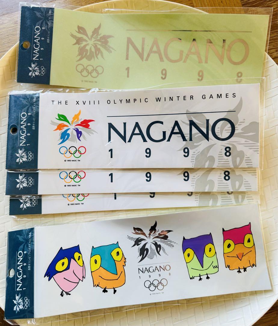 ♡ 5枚 シール NAGANO 長野 オリンピック 1998 公式ライセンス商品