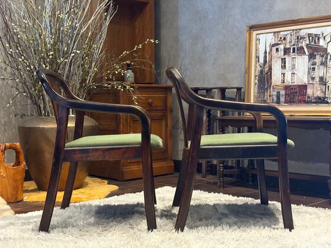 karimoku カリモク アームチェア ダイニングチェア ビンテージ IZカリモク家具 MARWIL-DEMENAGEMENTS_CH