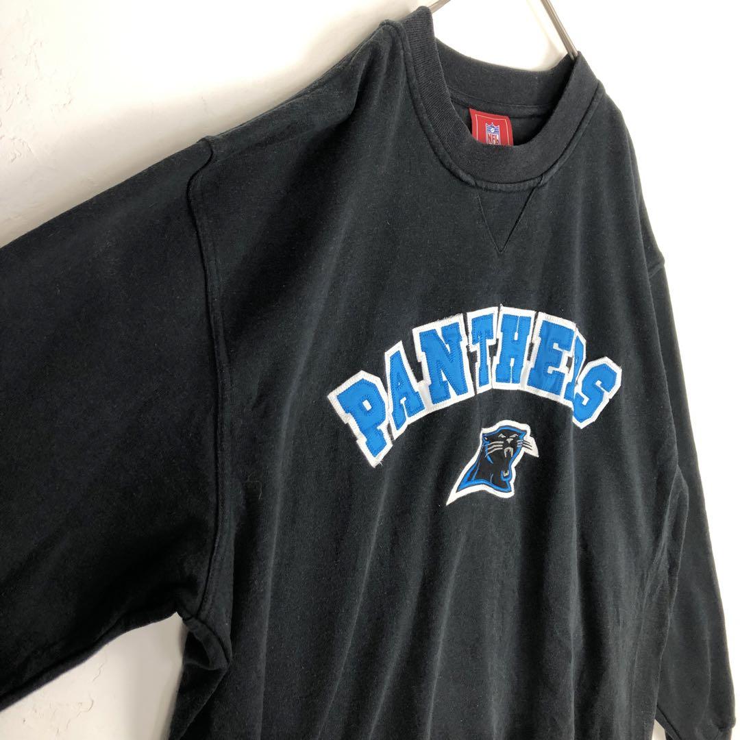 1404 NFL パンサーズ　刺繍　ロゴ　スウェット　トレーナー　ゆるだぼ　黒