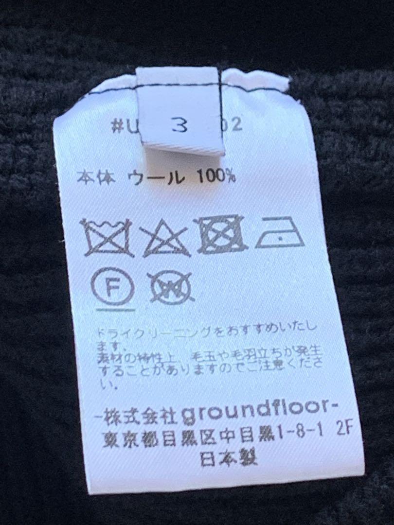 UNDECORATED MF Wool Knit Zp Vest ブラック 3