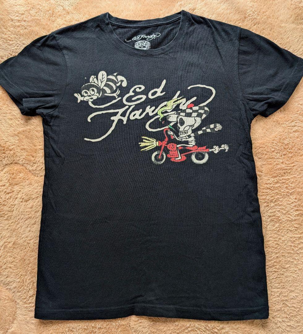 エドハーディーEd Hardyスカル バイク Tシャツ ブラックM半袖T