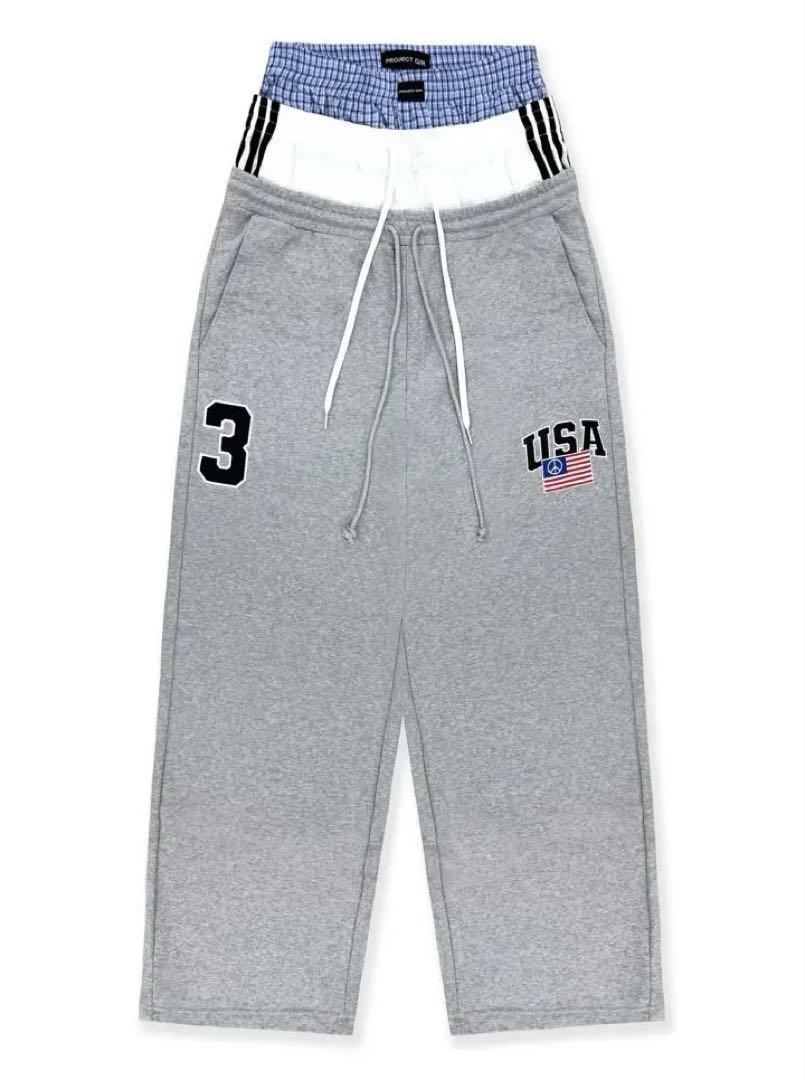 PROJECT G/R 3 LAYERED SWEAT PANTS - メルカリ