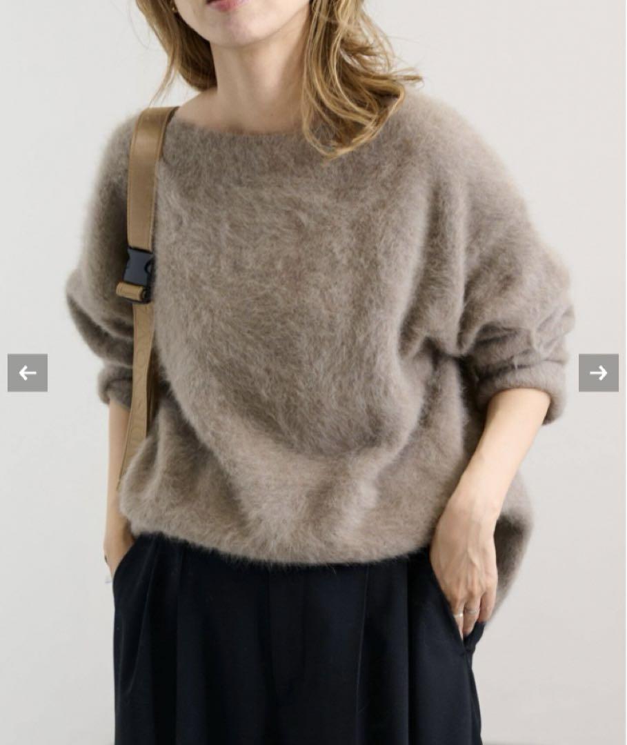 新品 FRAMeWORK FOX/CASHMERE ボートネック プルオーバー