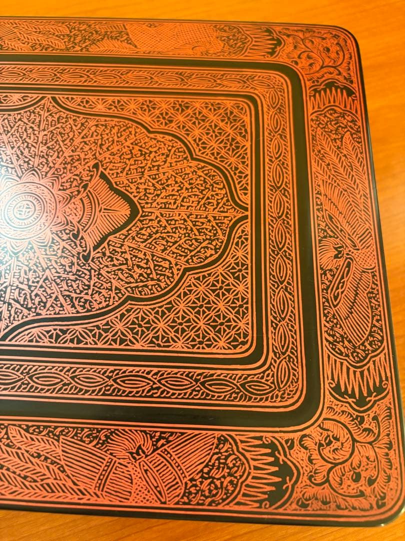 讃岐漆器 蒟醤(きんま)文箱 雨端硯(あめはたすずり)付属 讃岐漆器 蒟醤(きんま)文箱 雨端硯(あめはたすずり)付属