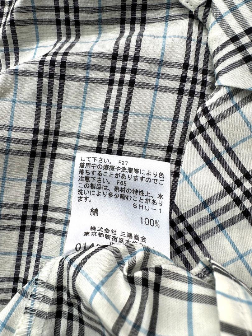 【バーバリー】キッズ　チェックシャツ　フォーマル　七五三 発表会　ブルー　長袖